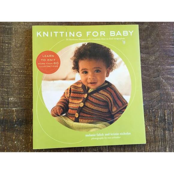 NEW Knitting For Baby Pattern Book Learn to Knit w/ More than 60 Illustrations - Picture 1 of 10